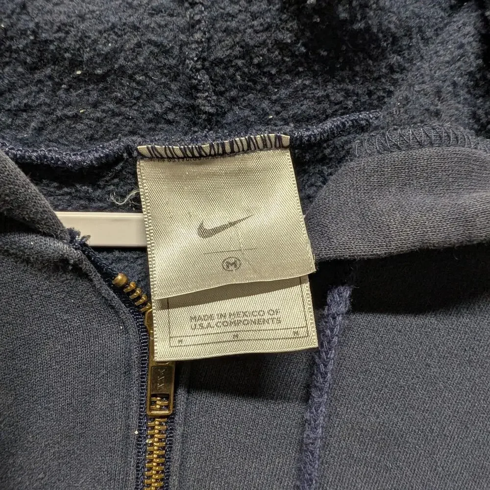 Y2K Nike Navy Blue Full Zip Hoodie Sweatshirt - Picture 5 of 5